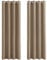 PONY DANCE Verdunklungsvorhänge mit Ösen 2er Set Schlafzimmer Vorhänge Blickdicht Thermo Gardinen gegen Hitze Thermal Blackout Curtains, H 300 x B 140 cm, Cappuccino