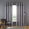Catherine Lansfield Melville Woven Texture Cotton 46x54 Inch Eyelet Unlined Curtains Two Panels Grey