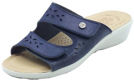 Fly Flot Bellona, Pantofole Donna In Microfibra Elasticizzata, Con Velcro Regolabile, Sottopiede Antishock SandaliDonna