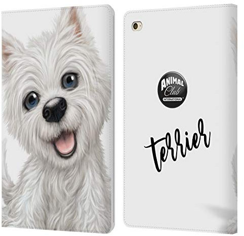 Head Case Designs Licenciado Oficialmente Animal Club International Terrier Caras Carcasa de Cuero Tipo Libro Compatible con Apple iPad Mini 4