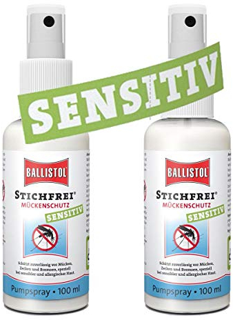 BALLISTOL STICHFREI® SENSITIV 2 Stück 100 ml Pump-Spray Mückenspray Insektenspray 26915