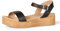 Amazon Essentials Women's Two Band Flatform Sandal, Black, 3 UK