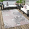 Tapis Extérieur pour Terrasse Et Balcon Pastel Palmiers Design Couleurs Variées, Dimension:80x150 cm, Couleur:Rose