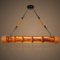 Vintage Pendelleuchte Bambusrohr Hanfseil Kronleuchter Rustikale Holz Höhenverstellbar LED Industrie Hängelampe Schlafzimmer Esszimmer Flur Hängeleuchte Wohnzimmer Café Bar Innen Beleuchtung