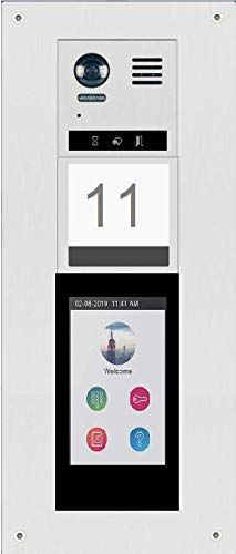 DT821 Video Türsprechanlage Außenstation 170° Kamera 2 MP & T5 mit 5 Glas TFT All- in-One Modul Touchscreen Modul (Code/RFID/Namenlist) Infomodul