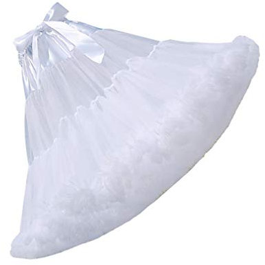 Falda Tutú de Tul para Mujer Falda Enagua Burbuja Vestido Lolita Vestido Bajo Falda Princesa Ballet Danza Pettiskirts 45Cm