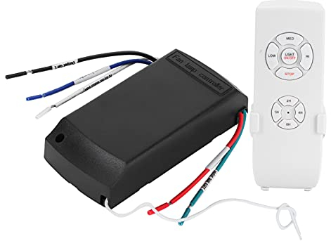 Kit Telecomando per Ventilatore da Soffitto, Ricevitore e Telecomando, Telecomando 3-in-1 con Temporizzazione della Luce, Temporizzazione della Ventola e Telecomando della Velocità per Casa e Ufficio