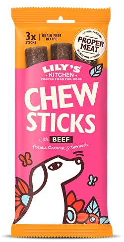 Lily's Kitchen Mit natürlichen Zutaten hergestellt Kausticks mit Rind Hundeleckerli 10 x 120 g