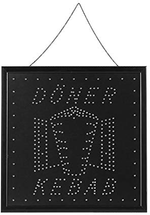 LED-Schild 3W-5W Outdoor Neon Licht Bar Neon Sign LED Neonlicht DONER KEBAB für Restaurants Kebab-Shop,50 x 50 x 2cm