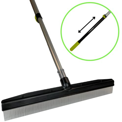 Room Groom Carpet Rake and Groomer with Telescoping 54 Inch Adjustable Handle, Portable Design, Carpet Brush Ideal for Pet Hair, Refreshing High Pile Carpets, Rugs, and Artificial Turf