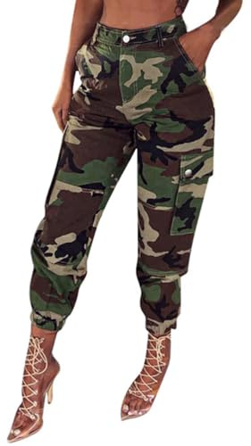 seiveini Damen Hosen Camouflage Jogginghose Sporthose Cargo Hose Multi Taschen Workwear Military Sicherheitshose Uniform Combat Freizeithose