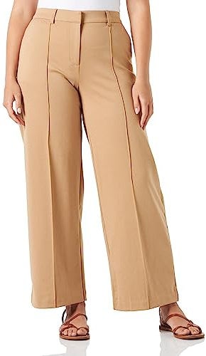 ICHI IHKATE SUS Office Wide PA Damen Hose Stoffhose mit Stretch gerader Schnitt, Größe:XL, Farbe:Tannin (171320)
