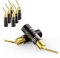 Tertullus 8 Stück Bananenstecker pin stecker 2mm für Kabel bis 4mm,Doppel Schrauben Locking,8-20AWG,Bananas für Lautsprecherkabel, Heimkino,Musiker & mehr (bananenstecker pin stecker)
