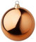 Deco Woerner Kupferrote, glänzende Weihnachtskugel aus schwer entflammbarem Kunststoff, 20 cm Ø - per Stück