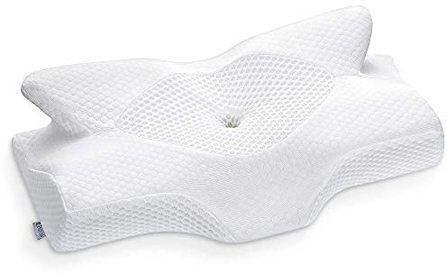 Elviros Orthopädisches Kissen aus Memory Foam, Kopfkissen Nackenschmerzen, Nackenstützkissen, Schlafkissen Seitenschläferkissen für Seiten, Rücken, 70 x 42 x 14cm & Mehr Weich