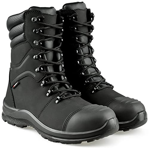 BWOLF Hummer - Zapatos de trabajo de invierno para hombre, resistentes al agua y al aceite, antideslizantes, con tecnología de agarre 4 x 4