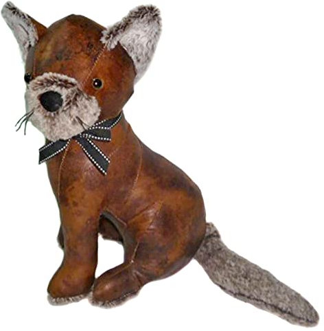 lesser and pavey LP46918 Faux Leather Cat Design Doorstop | Brown Door Stop
