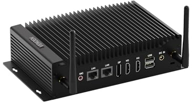 VENOEN Mini PC Lüfterlos Core i5 10210U Industrie Pc WIN11 Pro, Dual HD/DP 4K Triple Display, 2X RS232/485 COM, WiFi, 2 LAN, GPIO, Fanless pc Industrial 64GB DDR4 512GB SSD