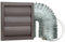 VENTS Cooker Hood Duct Vent Kit, 150mm (6-inch) Diameter. Brown Louvered Grille, 2 Jubilee Clips, 3 Meters Semi-Rigid Metal Aluminium Ducting