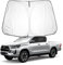 BIXUAN Hilux 2024 Sonnenschutz kompatibel mit Toyota Hilux AN120 AN130 2016-2023 2024 Windschutzscheibe für das Auto Frontscheibenabdeckung Windschutz für Frontscheibe Blockiert UV Abdeckung Faltbar