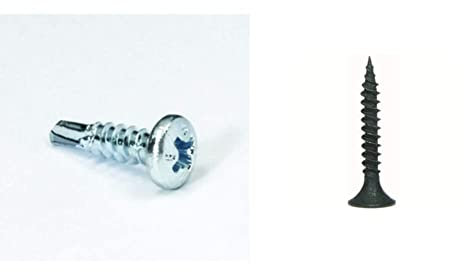 PLACO® - Lot 500 pièces vis auto perceuses 13mm – Placoplatre - E69140500, Gris & PLACO® - Lot 1500 pièces Vis auto perceuses 25mm Placoplatre – E60261500, Gris