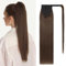 Benehair Ponytail Extension Echthaar, 100% Echthaar Zopf Extensions Echthaar, Wrap Around Ponytail für Frauen, Mittel Braun Pferdeschwanz Echtes Haar Haarverlängerung 40 CM 80g #4
