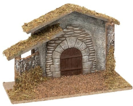 FEERIC LIGHTS & CHRISTMAS - Weihnachtskrippe leer Holz Harz h20cm