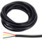 QUARKZMAN 26AWG Filo Elettrico 4 Conduttori Cavo Illuminazione Potenza LED Stagnato 9.8Ft Basso Voltaggio PVC Custodia Prolunga Flessibile Filo Nero per Strisce LED Lampade Illuminazione