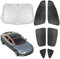 7 Set Car Window Sun Shade, Car Side And Rear Window Sunshade,UV Protection Breathable Mesh Baby Window Covers, For Tesla Model 3 2016-2023, Privacy Protect for Kids,Family,Pets,(Silver and Black)