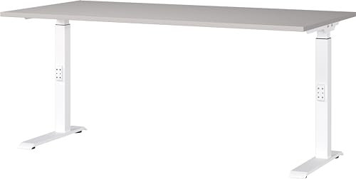 Germania Schreibtisch 7911-617, in Kaschmir/Weiß, me. höheneinst., 160 x 91 x 80 cm (BxHxT)