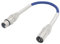 LANMINGLEL Cable corto del micrófono del resorte del metal de 3 pines XLR macho a hembra Heavy Duty Balanced Nylon Cord trenzado altavoces compatibles, micrófonos (0.3M)