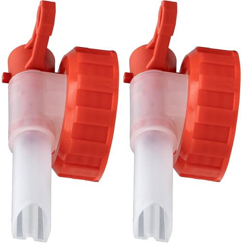 ISOLATECH SABEU Fluxx 2Stk. AH 13/45 HF Auslaufhahn für 2L und 3L Kanister mit DIN 45 Gewinde außen 41,0mm Lebensmittelecht Umfüllen ohne Gluckern