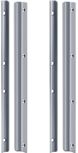 MorningRo 2 Pack 12 in Steel Door Latch Guard Plate Constructed Latch Shield Gray Painted Door Plate Cover Latch Protector for Swing in Doors Security Strike Against Forced Entry Easy to Install