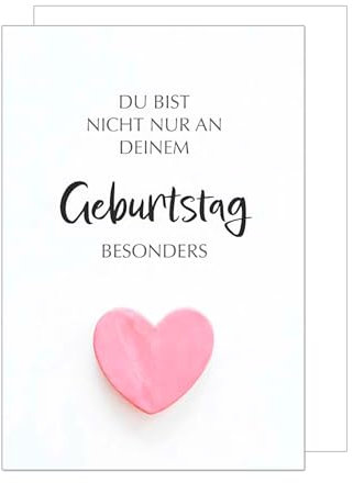 Edition Seidel Premium XXL Maxi Glückwunschkarte zum Geburtstag mit Umschlag Format DIN A4. Geburtstagskarte Grußkarte Karte Happy Birthday für sie ihn Mann Frau Herz (A4-G3611)
