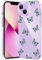 CASBST Compatible with iPhone 13 Case, Clear Case with Cute Butterfly Pattern Design for Girls Women, Slim Soft TPU Shockproof Protective Aesthetic Phone Cover for iPhone 13 (Blue Butterfly)