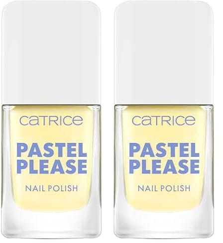 Catrice Pastel Please Nail Polish 030 Sunny Honey, schimmernder Nagellack in Gelb, farbintensiv, hochpigmentiert, vegan, 10,5 ml (Packung mit 2)