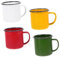 DINHEAROM 4Piezas Tazas Esmaltadas Vintage de Tazas Resistente Uso Diario Casa o Oficina