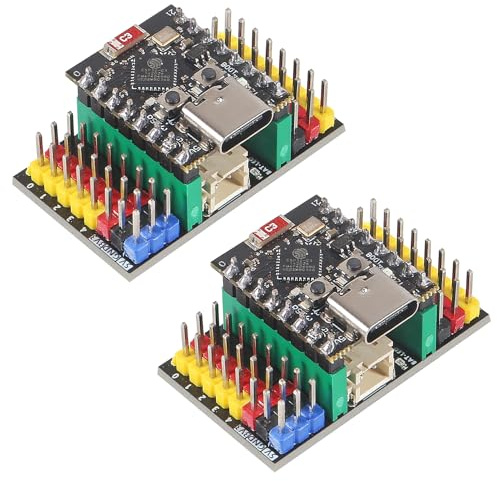 AITRIP 2 Sets ESP32-C3 Super Mini-Entwicklungsboard ESP32-C3 Entwicklungsboard WiFi Bluetooth mit Erweiterungsboard