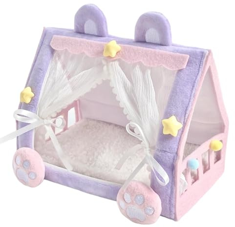Syengery Puppenbett Für Babypuppen,Zeltdesign Miniatur Hausmöbel | Bett Für Babypuppen,Für Kinder Mädchen Kleinkinder Spiel Kinderzimmer Rollenspiel Zuhause Wohnzimmer