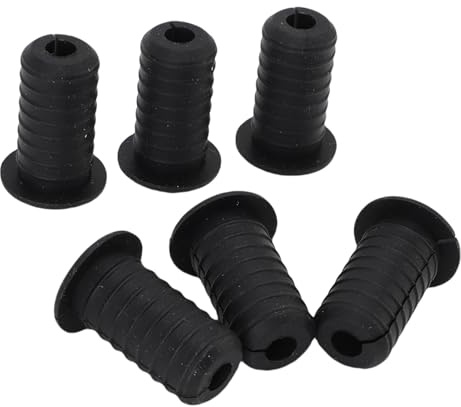 SIXRUN Set mit 6 Gummi-Kabeldurchführungen mit 3/4 Zoll Außendurchmesser für Nahtlose Wandinstallation und Kabelschutz (BLACK)