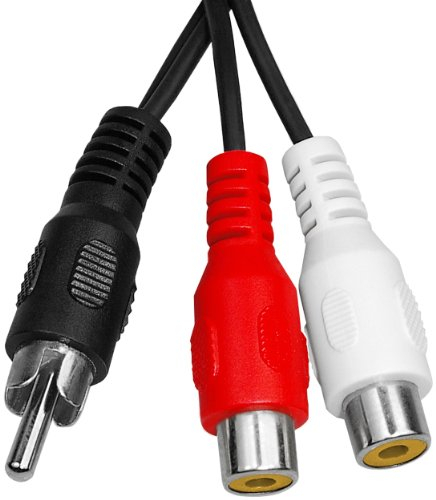mumbi 08479 - Cinch Distributor Y-Adapter/RCA Y-Cable, 1x RCA/Jack Plug a 2X RCA Jack, 20cm