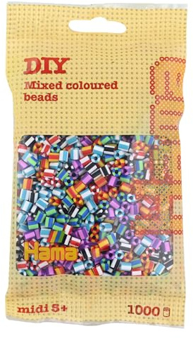 Hama 207-90 Midi Bead, Striped Mix 90