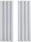 PONY DANCE Thermovorhang gegen Hitze Blickdichte Gardinen mit Ösen 2er Set H 245 x B 140 cm Verdunklungsvorhänge Übergardinen Wohnzimmer Thermal Curtains, Grau-weiß