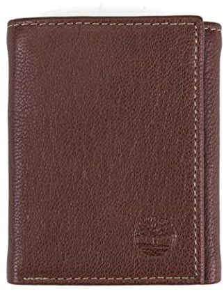 Timberland Herren Leather RFID Blocking Trifold Wallet Reise-Accessoire-dreifach gefalteter Geldbeutel, braun, Einheitsgröße