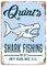 wtf Quints Shark Fishing – Sticky-Pads – Metall-Wandschild Plakette Kunst inspirierend