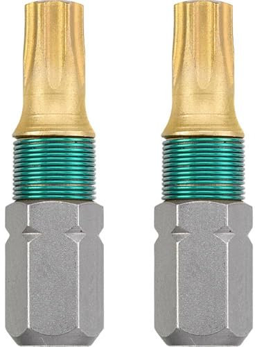 kwb 2 Bits 25 mm Torx Titan 124220 (TiN, TQ 60 Stahl, ISO 1173, Antrieb C6.3), 2er Pack, T20