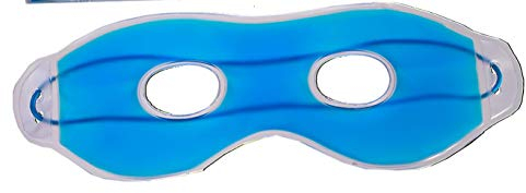 Augen-Maske mit Gel Kühlbrille Schlaf-Entspannungbrille Wellness-Brille Spa-Behandlung geschwollene Augen Augenringe Schlaflosigkeit Migräne Kopfschmerzen (Blau 1er)