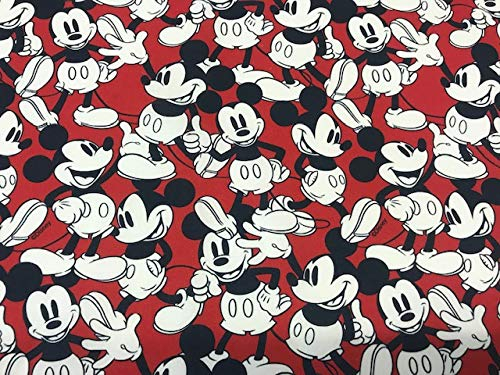 textil pertex Disney Mickey Vintage 100% Baumwoll-Popeline Stoff