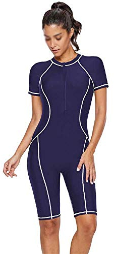 Surfbekleidung Für Frauen Einteiliger Badeanzug Tauchanzug Kurzärmeliger Reißverschluss Sonnenschutz Schnell Trocknend Surfen Schnorchel Anzug War Dünn Quallen Kleidung Surf Swim Shirts