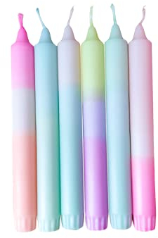 MADAM ERLE | 3er-Set Dipdye Stabkerzen | EMMI | handgemachte Kerzen extra lang| neon-pastell farbig | bunt | nachhaltig | Dekokerzen | Wohnzimmerdeko | tolle Geschenkidee für Frauen Freundin|